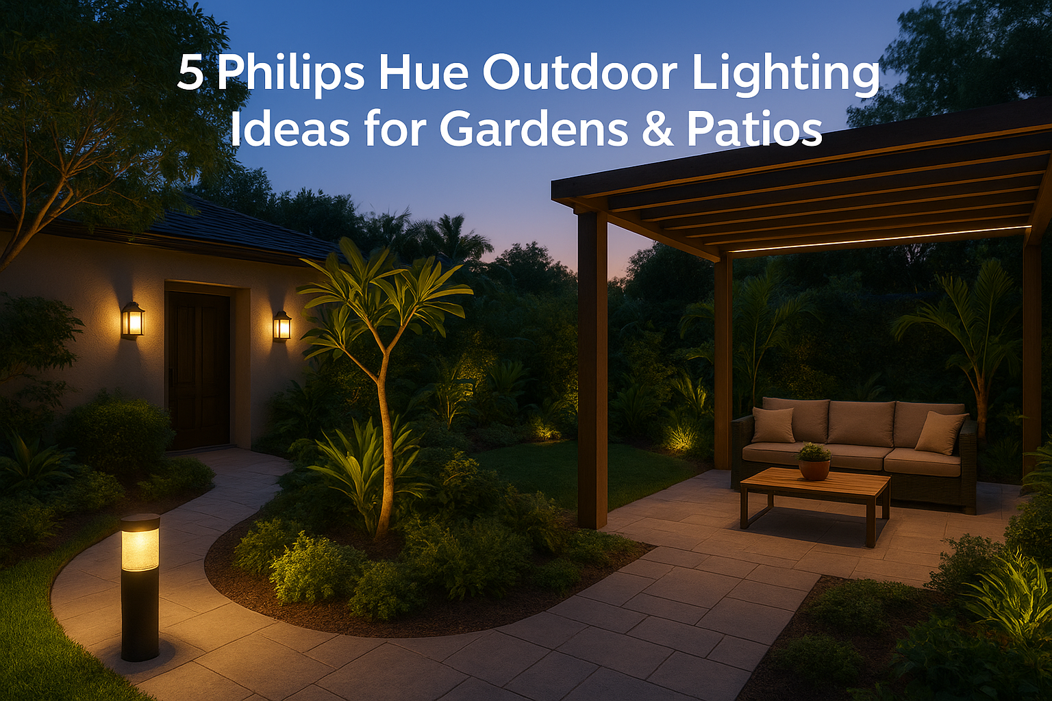 5 Philips Hue Outdoor Lighting Ideas for Gardens & Patios