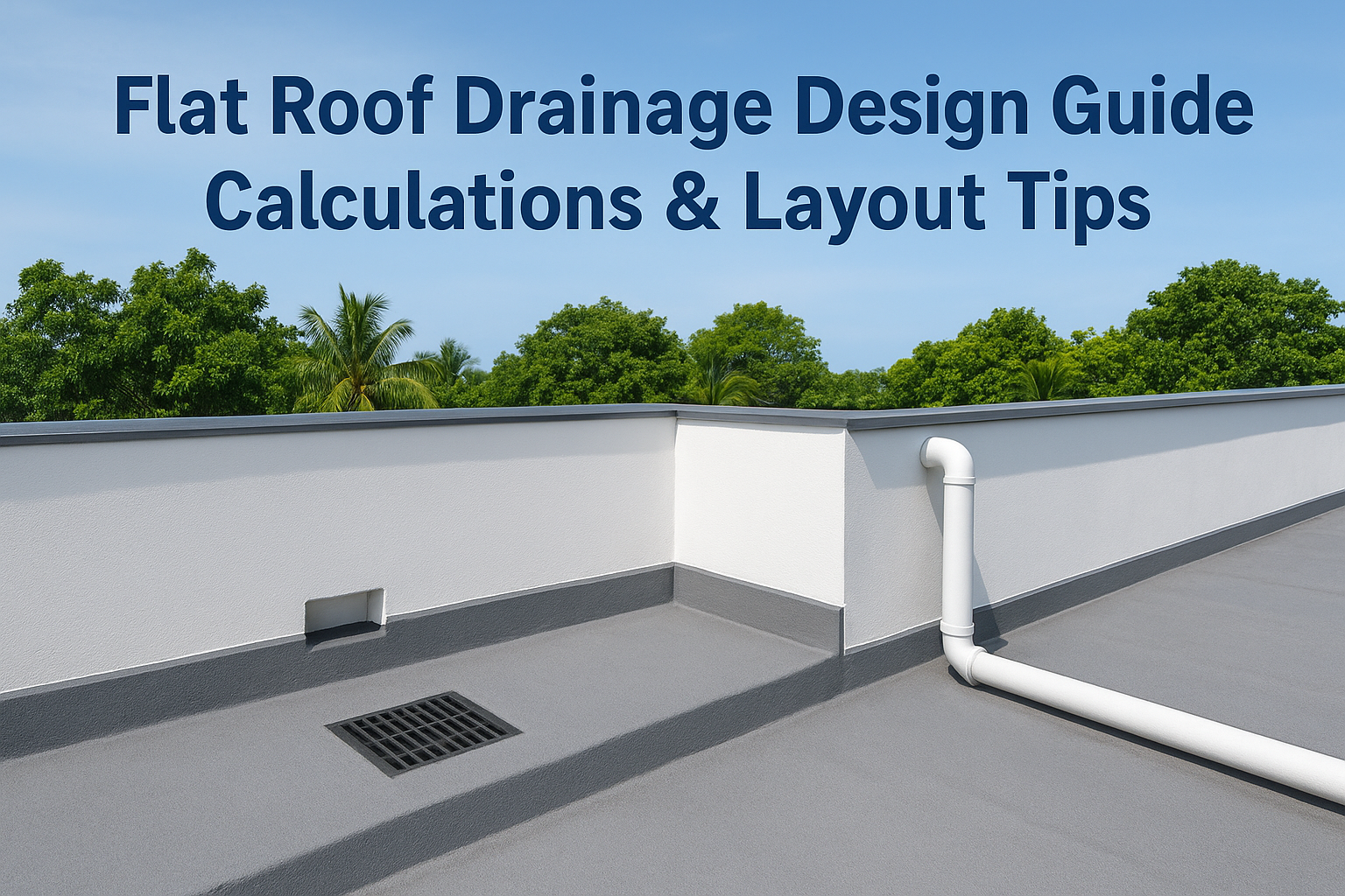 Flat Roof Drainage Design Guide: Calculations & Layout Tips
