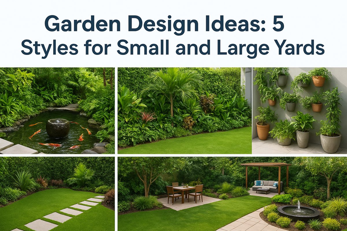 Garden Design Ideas: 5 Styles for Small and Large Yards | Konzept Garden