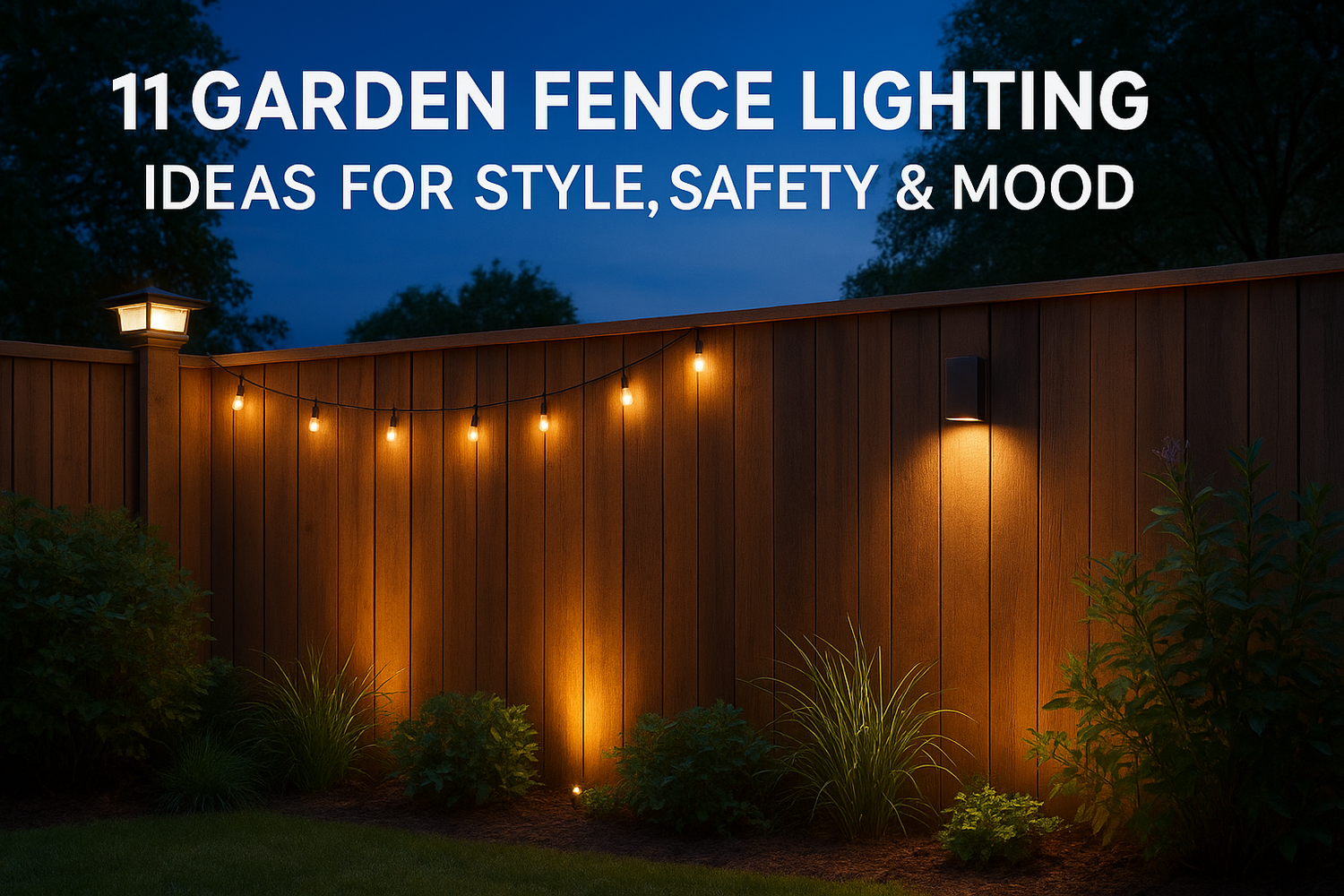 11 Garden Fence Lighting Ideas for Style, Safety & Mood