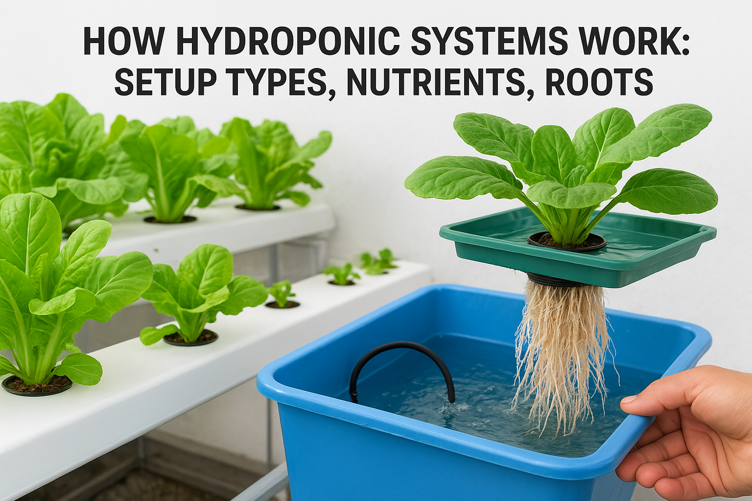 How Hydroponic Systems Work: Setup Types, Nutrients, Roots