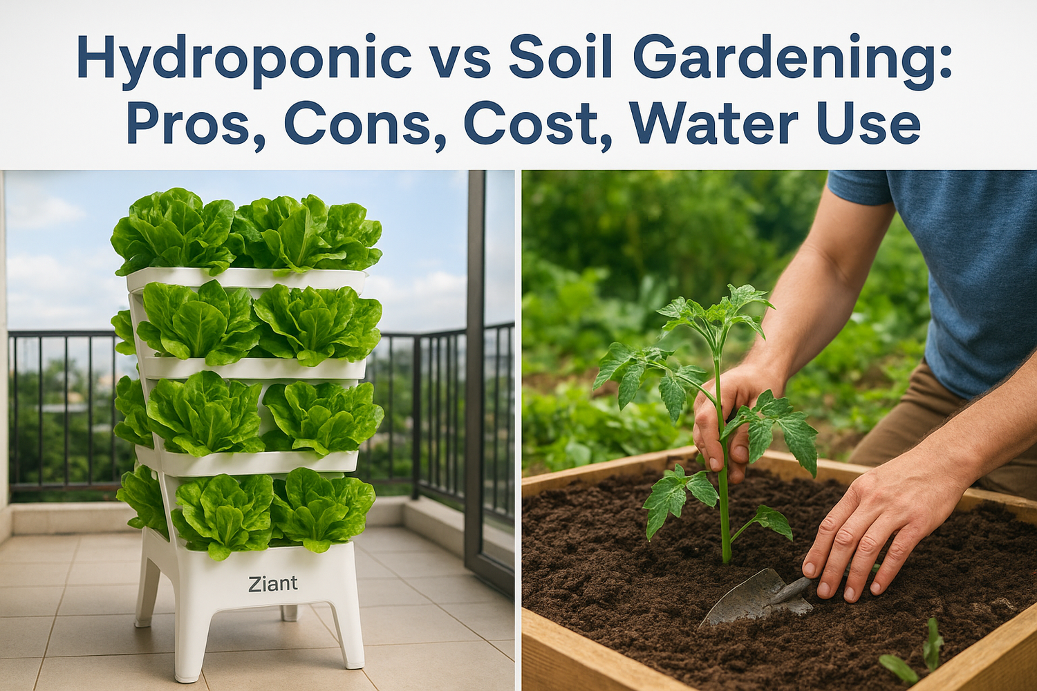 Hydroponic vs Soil Gardening: Pros, Cons, Cost, Water Use