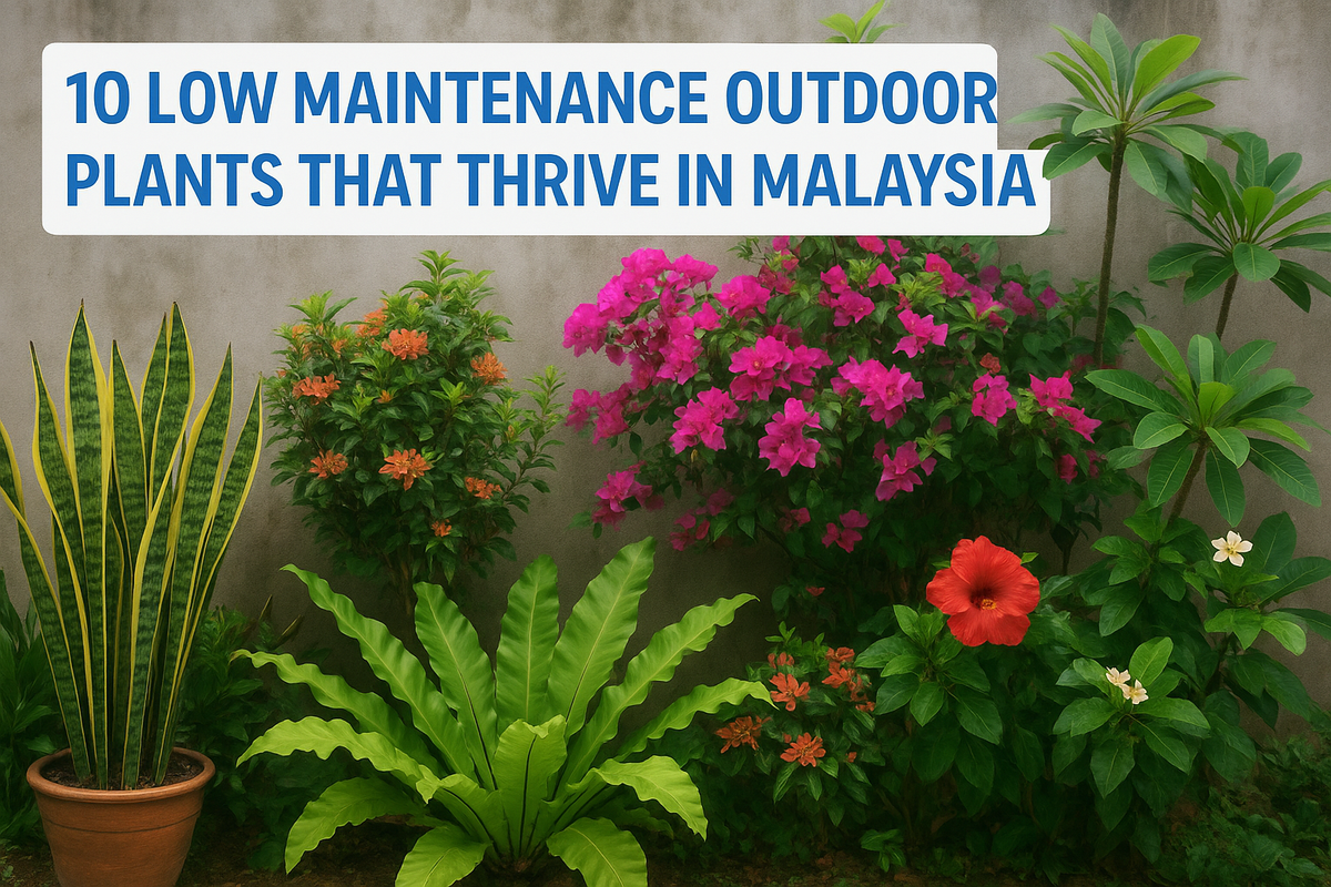 10 Low Maintenance Outdoor Plants That Thrive in Malaysia