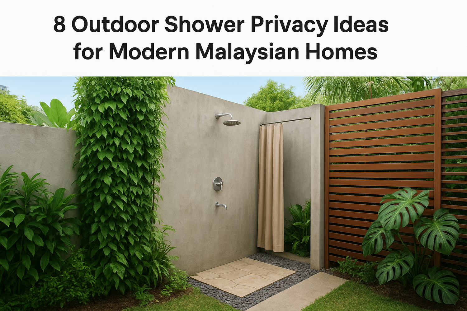 8 Outdoor Shower Privacy Ideas for Modern Malaysian Homes