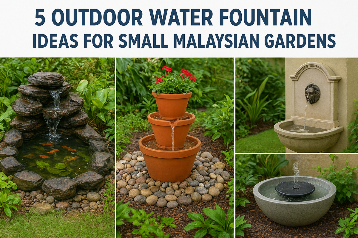 5 Outdoor Water Fountain Ideas for Small Malaysian Gardens