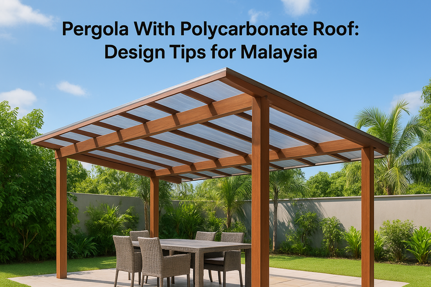 Pergola With Polycarbonate Roof: Design Tips for Malaysia