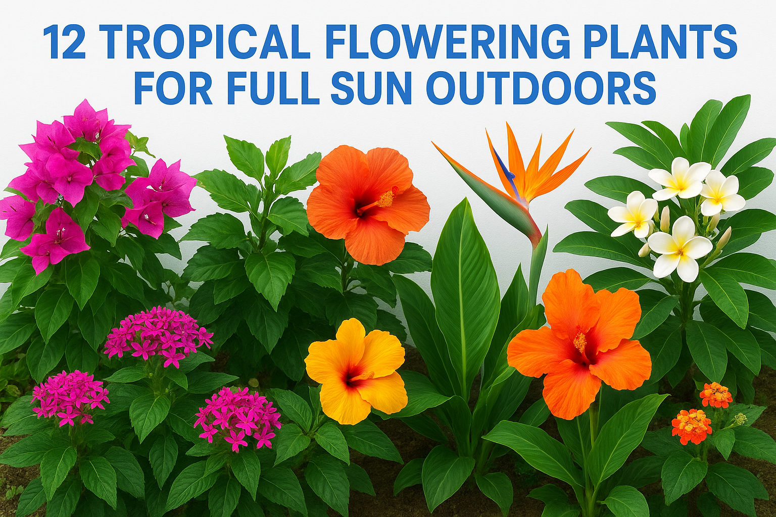 12 Tropical Flowering Plants for Full Sun Outdoors