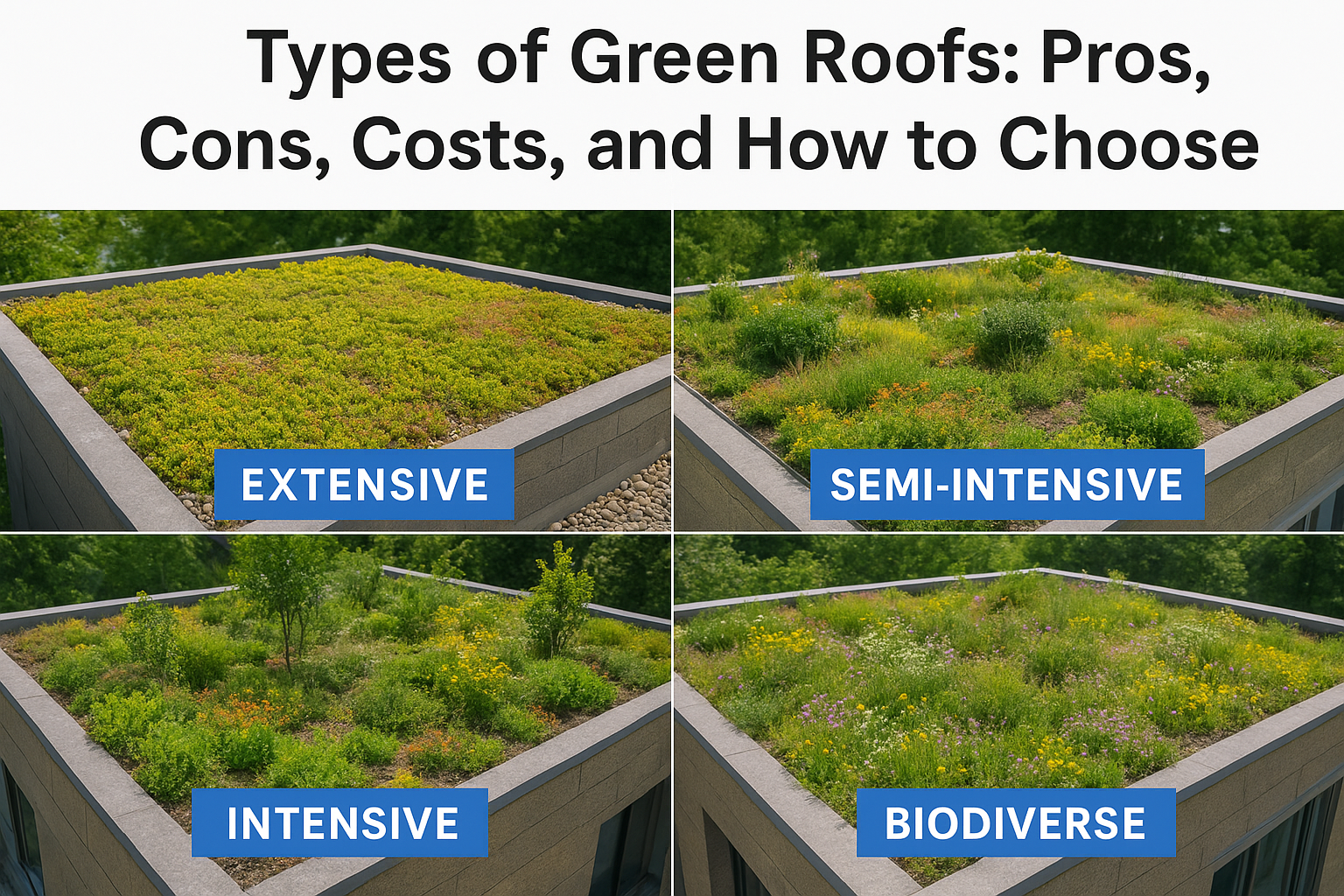 Types of Green Roofs: Pros, Cons, Costs, and How to Choose