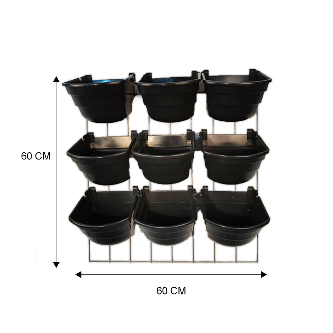 EcoWall Mini Set Vertical Garden with Frame Holder and Smart pots